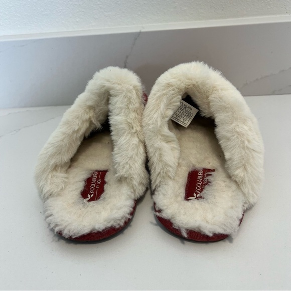 Koolaburra by UGG Milo Red Suede Slippers Faux Fur Lined Slip-On Size 8 - Picture 4 of 12